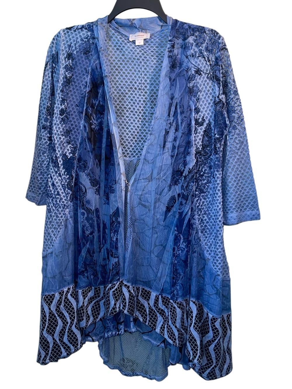 Kamana Kimono Ethereal blue Dreamscape cardigan. Size medium GUC - Picture 2 of 9